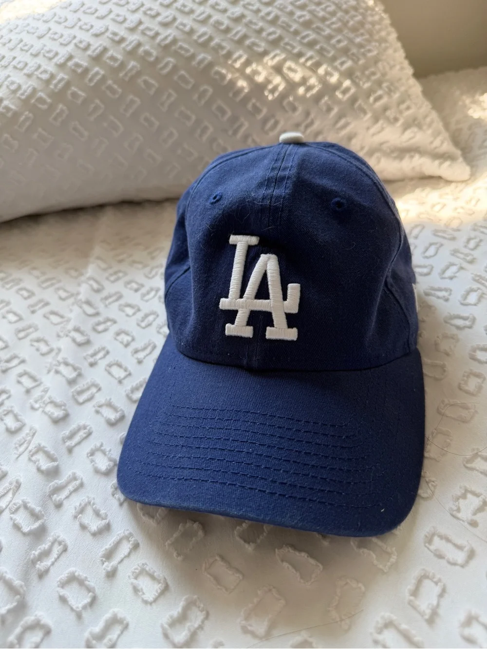 New Era 9TWENTY LA Dodgers Baseball Cap - Blue with White Logo
